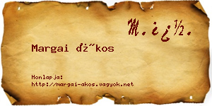 Margai Ákos névjegykártya